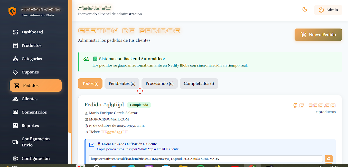 Formulario de Producto